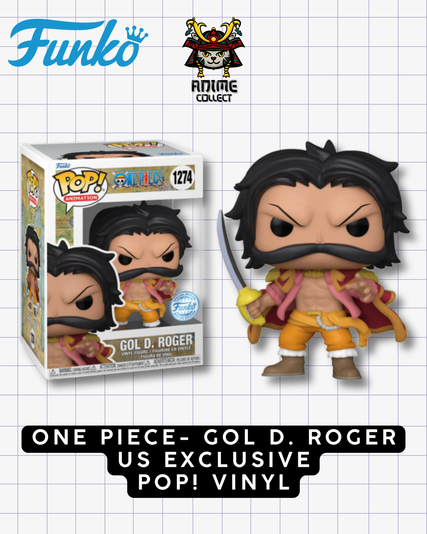 One Piece – Gol D. Roger US Exclusive Pop! Vinyl