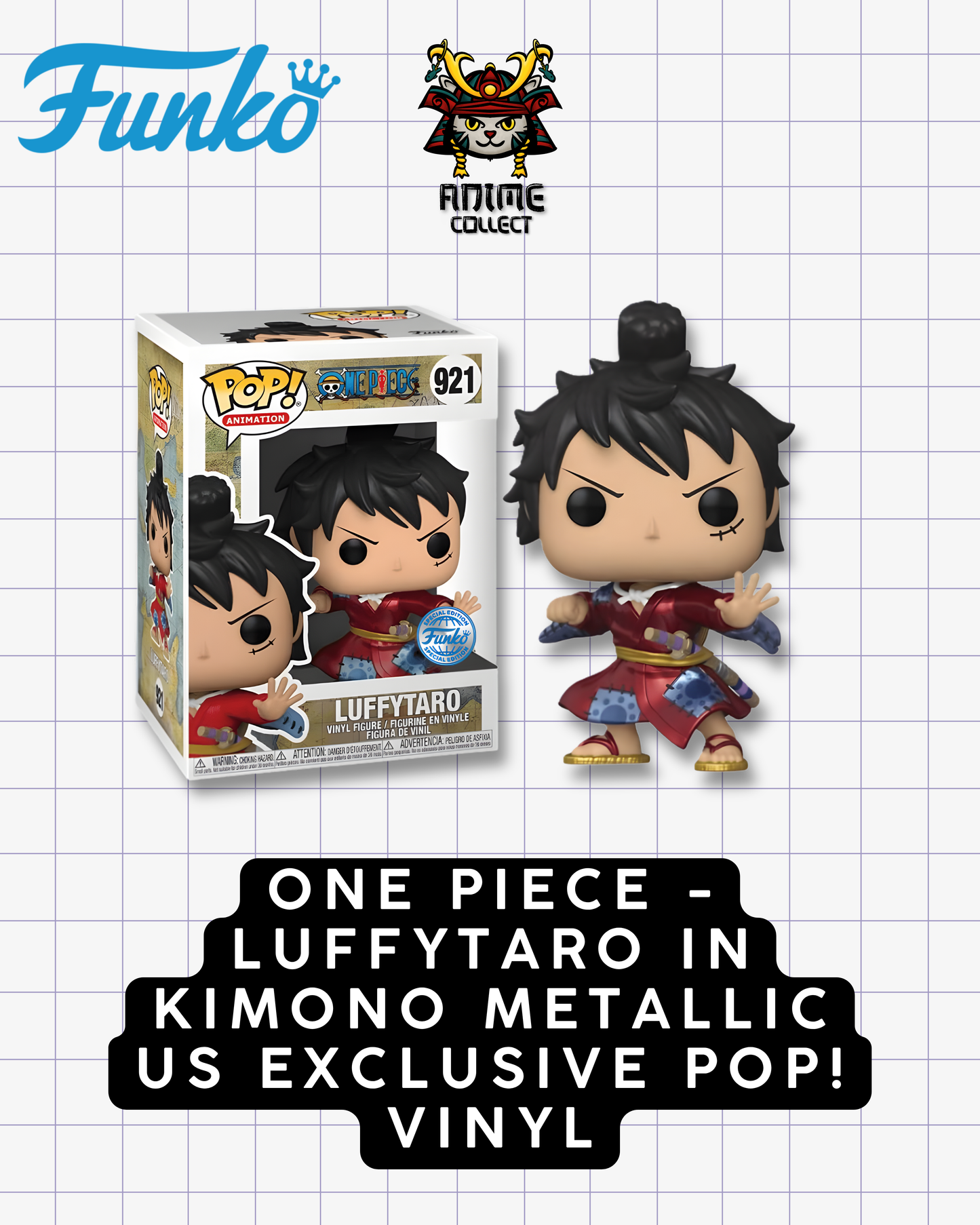 One Piece - Luffytaro in Kimono Metallic US Exclusive POP! Vinyl