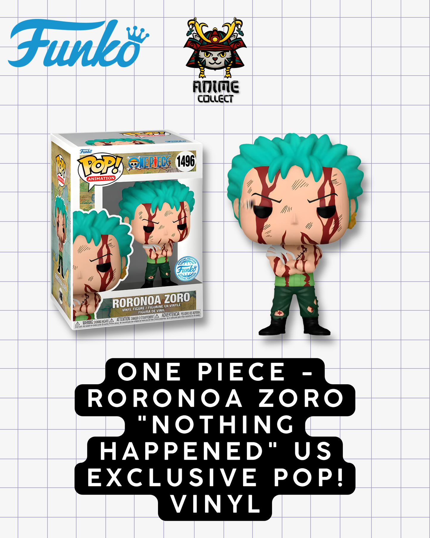 One Piece - Roronoa Zoro “Nothing Happened” US Exclusive POP! Vinyl